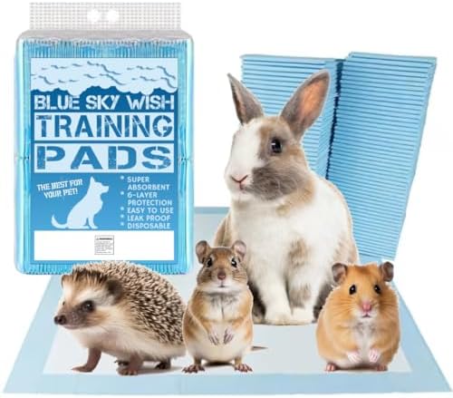 Pet Training Pads, 100 Count Size Small 13" x 18", Absorbent Disposable Pee Pads for Small Pets, Puppies, Kittens, Gerbils, Hamsters, Rabbits, Hedgehogs, Birds. (Small 13 x 18 inch Pads) by Blue+Sky+Wish