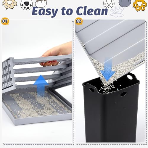 Cat Litter Box Steps, Adjustable 4-Layer, 12.5x16.5x5.5in, Grey - Image 5