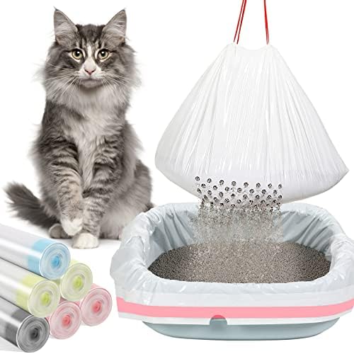 Jutom 84 Count Jumbo Sifting Cat Litter Box Liners with Holes 36''x18'' by Jutom