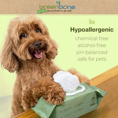 Greenbone Gentle Pet Wipes Unscented 150 Wipes - Image 4