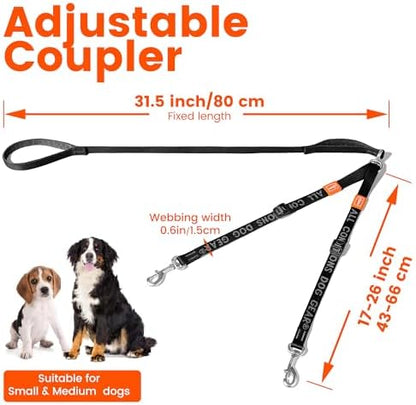 HOWGO Double Dog Leash,Tangle-Free 360 Swivel(Yellow, Pro S-M w.Handle) - Image 6