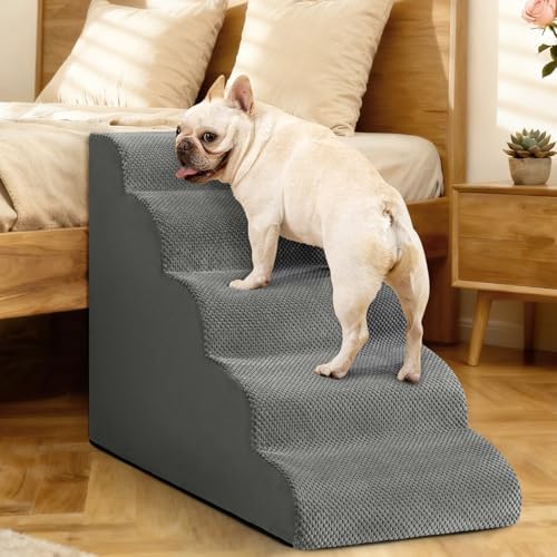 Aodisman Dog Stairs for High Beds,5 Step Pet Ramp for Dogs and Cats,22.4" H - Image 6