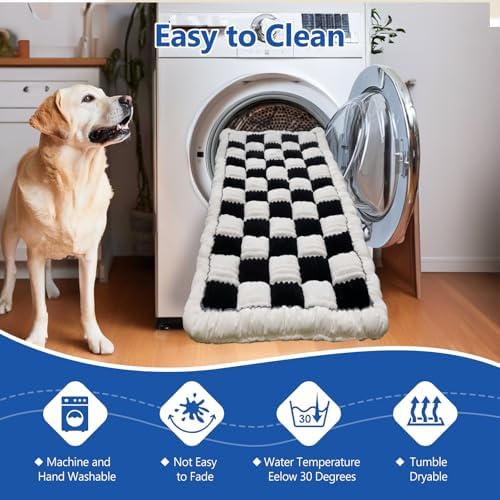 Thickened Dog Bed for Car Back Seat, Upgraded Bottom Non-Slip, Fits Hard Bottom car seat Cover for Dogs, Premium Mixed Color, Dog Car Seat Cover(White-Black) - Image 5