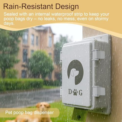 Wall Mounted Dog Poop Bag Dispenser - Heavy Duty Waterproof ABS Plastic Pet Waste Station, Indoor/Outdoor Holder for Yard, Patio, Garage & Lawn | Easy Access Design - Image 3