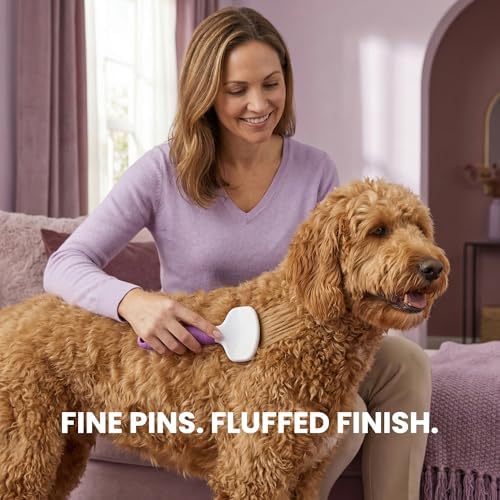 Poodle Pet Slicker Brush - For Dogs, Cats, Rabbits - Matted/Loose Fur, Knots - Suitable for Doodle/Goldendoodle Grooming and Shredding Short/Long Hair (Pack of 2) - Image 3