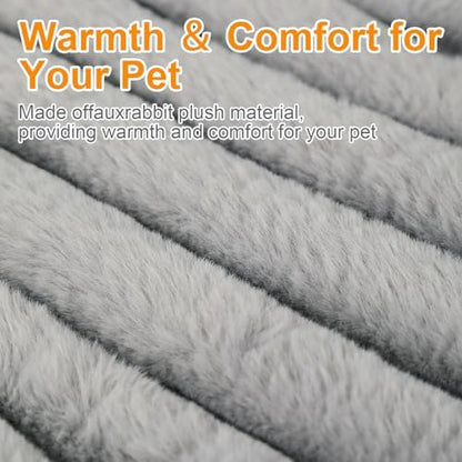 Washable Small Cat Dog Bed,Puppy Bed Cat Beds for Indoor Cats(Grey,S) - Image 3