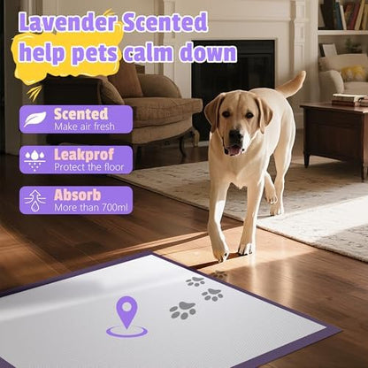 Boscute Lavender Scented Thicken 6 Layers Heavy Absorbent 30"x36" Pet Training Dog Pee Pads, Extra Large Polymer Leak-Proof Quick Dry Puppy Pee Pads, Disposable Pee Pads for Dogs Cats Rabbit 30Counts - Image 2