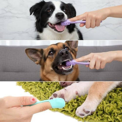 4 Pack Dog Finger Toothbrush Small Breed, Silicone Dog and Cat Finger Toothbrush Kit Food Grade, Easily Clean Teeth Dirt - Image 6