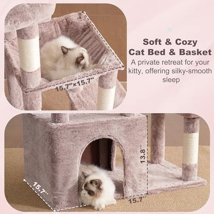 Heybly Heavy Duty Cat Tree with Large Base for Large Indoor Cats HCT026MU - Image 6