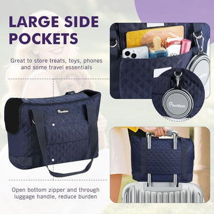 Pawaboo Dog Purse Carrier for Small Dogs with Pocket,Up to 11Lbs - Image 4