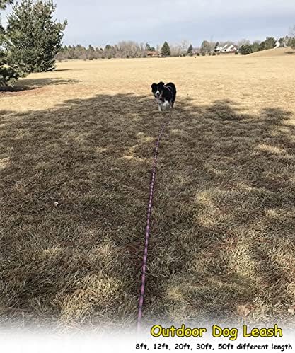 BTINESFUL 8/12/20/30/50/75ft Dog Tie-Out Long Tether Rope Dog Lead for Yard - Image 4