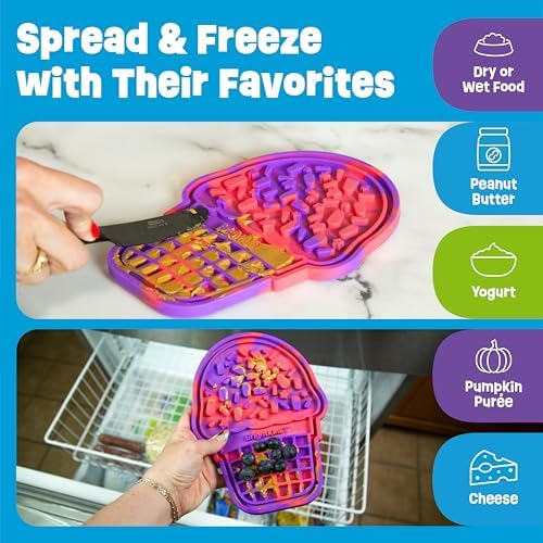 Brightkins Tie Dye Pup Cone Lick Mat - Mental Stimulation for Dogs, Sniff Mat for Dogs and Cats, Enrichment Dog Food Mat, Puppy Training Tools, Cat Feeder Toy, Dog Toys Boredom, Slow Pet Feeder - Image 4