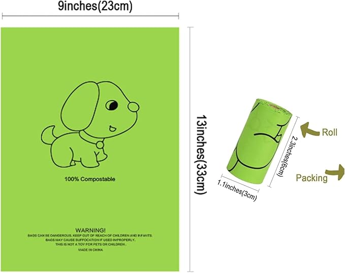 Petmolico Dog Poop Bag Holder Leash Attachment, Dog Waste Bag Dispenser Zippered Pouch, Fits Any Dog Leash, Includes Free Roll of Dog Bags, Poop Bag Dispenser - 2 Packs, Mixed Blue & White