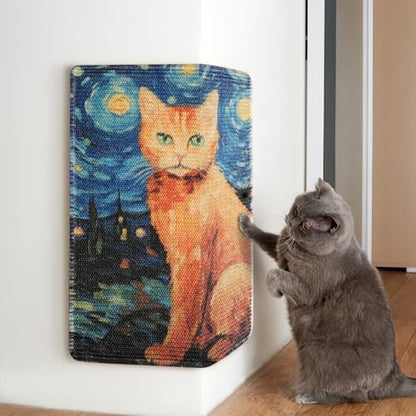 3-in-1 Sisal Cat Scratch Mat on Floor & Wall Mounted 23.6x15.7'' - Image 7