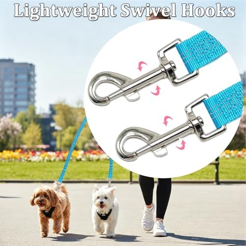 Double Dog Leash Coupler, Different Length Splitter for 2 Dogs - Image 3
