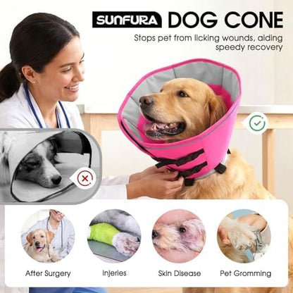 Soft Dog Cone, Adjustable Dog Cone Alternative for Large Dogs - Image 2
