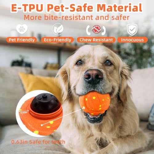 Interactive Dog Ball Toy, Auto Moving, 3 Modes, Waterproof USB Rechargeable - Image 2