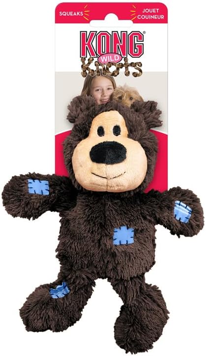 KONG Wild Knots Bears - Durable Dog Toys with Internal Knotted Ropes and Minimal Stuffing for Less Mess (Assorted Colors) (Small/Medium (2 Pack)) - Image 4
