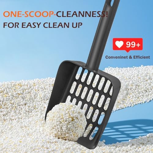 Cat Pooper Scooper, 2 in 1 Cat Litter Scoop with Holder Stand Cat Stuff Cat Scooper for Litter Box Cat Accessories Cat Supplies Kitty Litter Scoop Heavy Duty and Easy Clean Scoop Away Cat Litter - Image 6