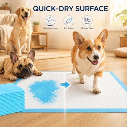 Boscute Super Absorbent & Leak-Proof Jumbo Size 36"x36" Pet Training Dog Pee Pads, Thicken Quick Dry Disposable Puppy Pee Pads, Potty Training Pads for Dogs Cats, Rabbits - Image 3
