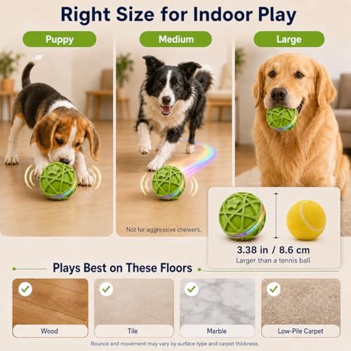 Interactive Dog Ball, Motion-Activated Rolling & Bouncing for Dogs - Image 4