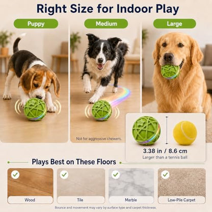 Interactive Dog Ball, Motion-Activated Rolling & Bouncing for Dogs - Image 4