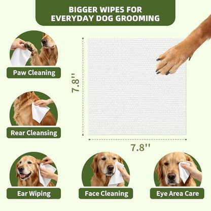 IMMHABI 400 Count Dog Wipes, Unscented Plant-Based Hypoallergenic Pet Wipes for Paws, Butt, and Anal Gland Care, Cleansing & Deodorizing for Puppies and Cats - Image 5