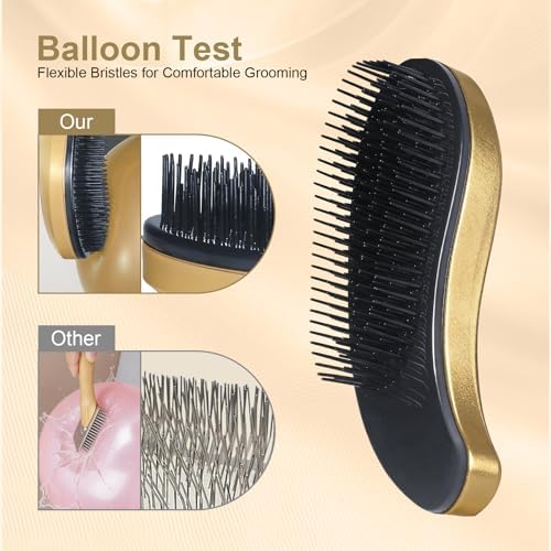 Small Dog Brush, Skin-friendly Soft Bristles (Rose Gold) - Image 3