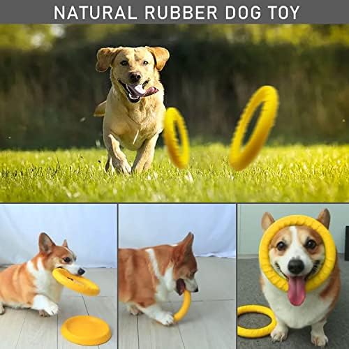 Dog Flying Disc,Floating Dog Ring Toys, Indestructible Dog Chew Toys for Small Chewers Dog Toys for Pool,Float Durable Outdoor &Indoor Puppy Toy for Throwing,Catching,Swimming,Training - Image 4