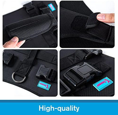 Dog Lift Harness, Rehabilitation Lifts Vest for Dogs, Support & Recovery Sling, Adjustable Breathable Lifting Straps for Old, Joint Injuries, Arthritis, Paralysis Dogs Walk (L, Black) - Image 6