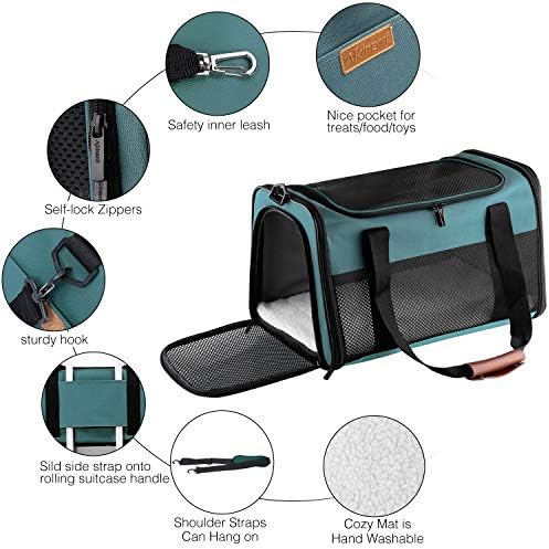 Cat Carrier - Portable Foldable Dog Pet Carrier, Soft-Sided Pet Bag up to 22 Lbs, Airline Approved Travel Puppy Carrier - Image 4
