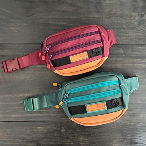 Wilderdog Utility Fanny Pack stores Treats, Balls, Keys in 3 Pockets with adjustable strap and Poop Bag dispenser (Huckleberry) - Image 2