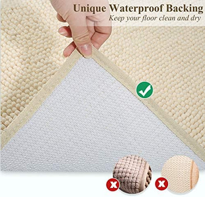 VIVAGLORY Cat Litter Mat Softgrip Litter Trapping Mat, 35"× 25", Beige - Image 4