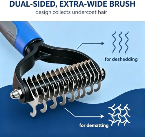 Deshedding Dog Brush for Shedding & Cat Undercoat Rake Pet Grooming Indoor - Image 6