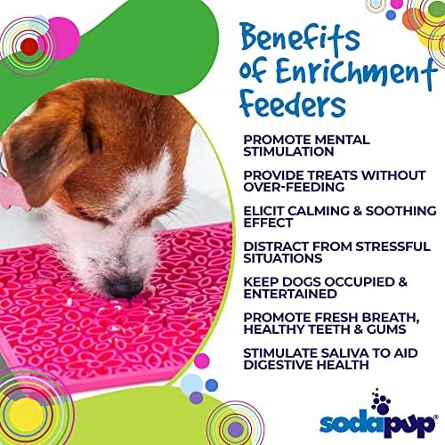 SodaPup Flower Power eMat – Durable Lick Mat Feeder Made in USA from Non-Toxic, Pet-Safe, Food Safe Rubber for Mental Stimulation, Avoiding Overfeeding, Fresh Breath, Digestive Health, & More - Image 4
