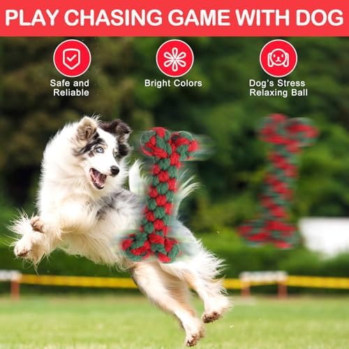 18 Pcs Dog Rope Toys Set Interactive Cotton Chew Toys for Aggressive Chewers 3 Knots Rope Balls for Medium Small Dog Puppy Tug of War Pet Teeth Cleaning Fun Training Birthday Gifts - Image 4