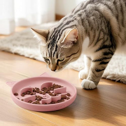 Coomazy Slow Feeder Cat Bowl Silicone Pet Puzzle Feeder for Slow Eating - Image 4