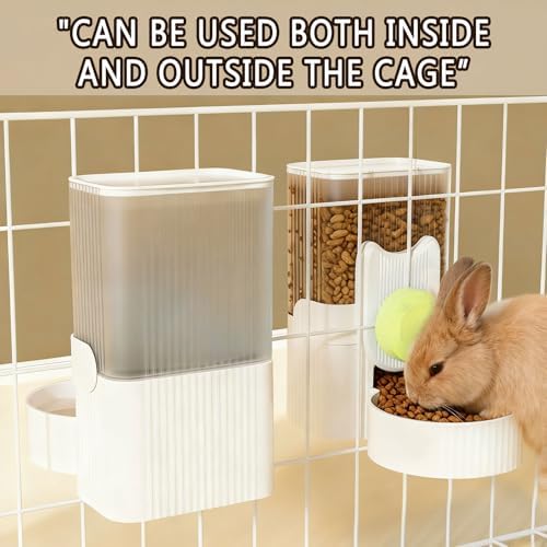kathson Rabbit Feeder for Cage,Bunny Water Bottle,Pet Food Dispenser,Green - Image 5