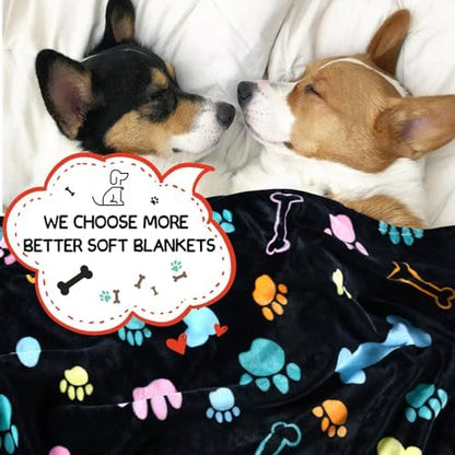 Rezutan Blanket for Large Dogs & Cats Soft Reversible Cute Paw 40"x31" - Image 4