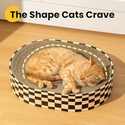 Conlun Oval Cat Scratcher Bed | Scratching Bowl Lounge for Kittens | Medium - Image 5