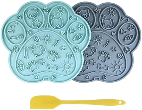 Lick Mat for Dogs & Cats - Paw Shape Suction Pad Bathing Grooming by Wfciosdv