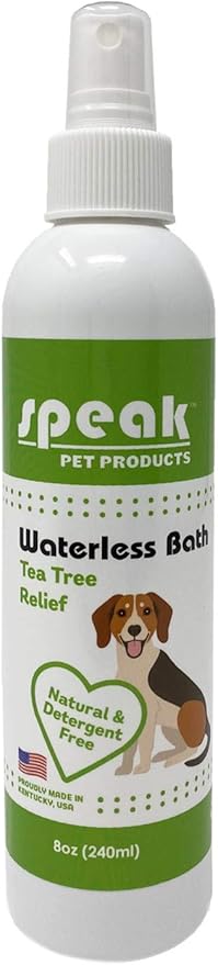 Natural Waterless Bath Spray, for Dogs, Tea Tree Relief, 8oz