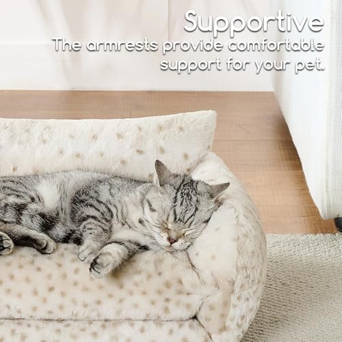 Hollypet Cat Bed Small Dog Orthopedic Couch Beds for Pets up to 13 lbs - Image 4