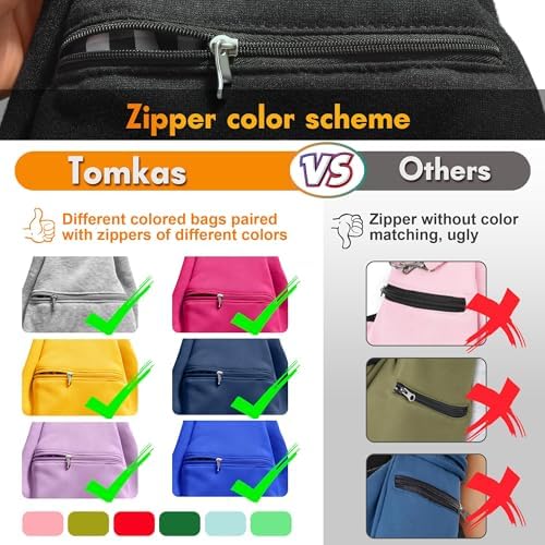 Tomkas Small Dog Cat Sling Carrier Puppy Purse Travel Wrap Soft Crossbody Pet Bag (Black, M - Zip Pocket & Classic Strap) - Image 4