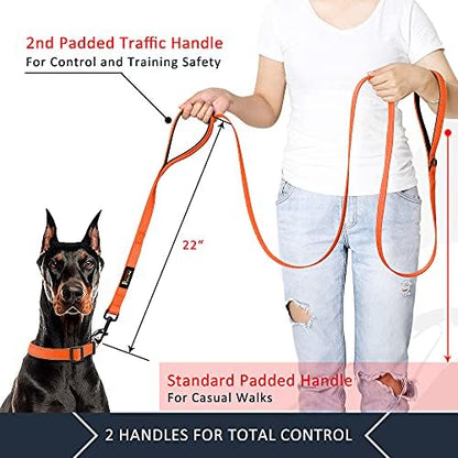 Plutus Pet Double Handle Dog Leash, 4 FT Long, for Medium Large Dogs - Image 2