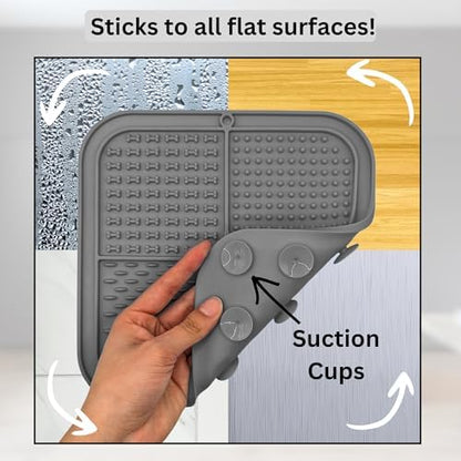 Dog Lick Mat - 2 Pack Slow Feeder for Dogs & Cats to Keep Them Busy Ideal for Grooming & Bathing - Anxiety Relief & Calming - Image 3