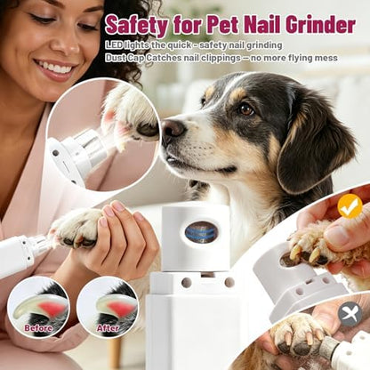 Quiet Dog Nail Grinder with Guard for Dogs Cats - Image 3