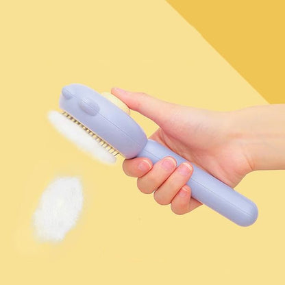 Magic Pet Comb, Pet Hair Cleaner Brush, Pet Grooming Cat and Dog Brush, Self Cleaning Cat Brush, Cat Grooming Brush, Cat Shedding Brush, Cat Brush for Long Hair Cats (Purple)