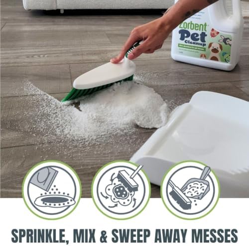 Zorbent Pet Accident Cleanup – Odor Remover for Dog & Cat Messes. Absorbs 1 Gallon. Pet-Safe Cleaner for Urine, Vomit, Poop & Accidents on Hardwood, Tile, Vinyl, Concrete, Short Carpet & Rugs, 5 qt - Image 3