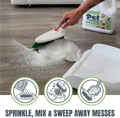 Zorbent Pet Accident Cleanup – Odor Remover for Dog & Cat Messes. Absorbs 1 Gallon. Pet-Safe Cleaner for Urine, Vomit, Poop & Accidents on Hardwood, Tile, Vinyl, Concrete, Short Carpet & Rugs, 5 qt - Image 3